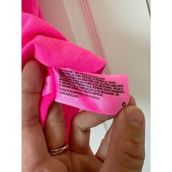 Cat & Jack Girls XL (14) Hot Pink T-Shirt With Front Pocket - Picture 4 of 6